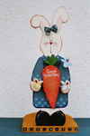 Hase mit vogel blau